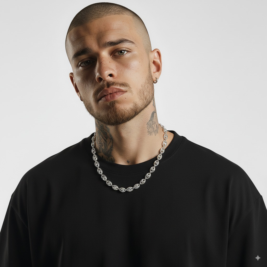 Anchor Puff Plata Italiana 5mm