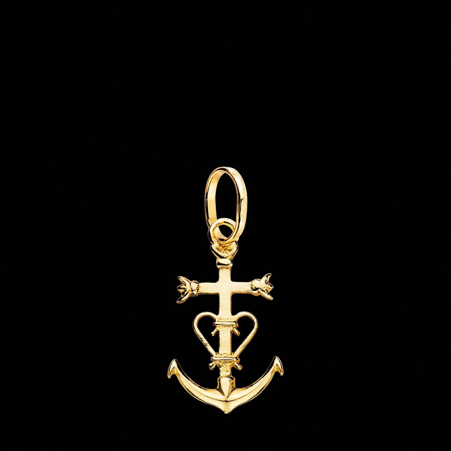 Cruz de la Camarga oro amarillo - 9K