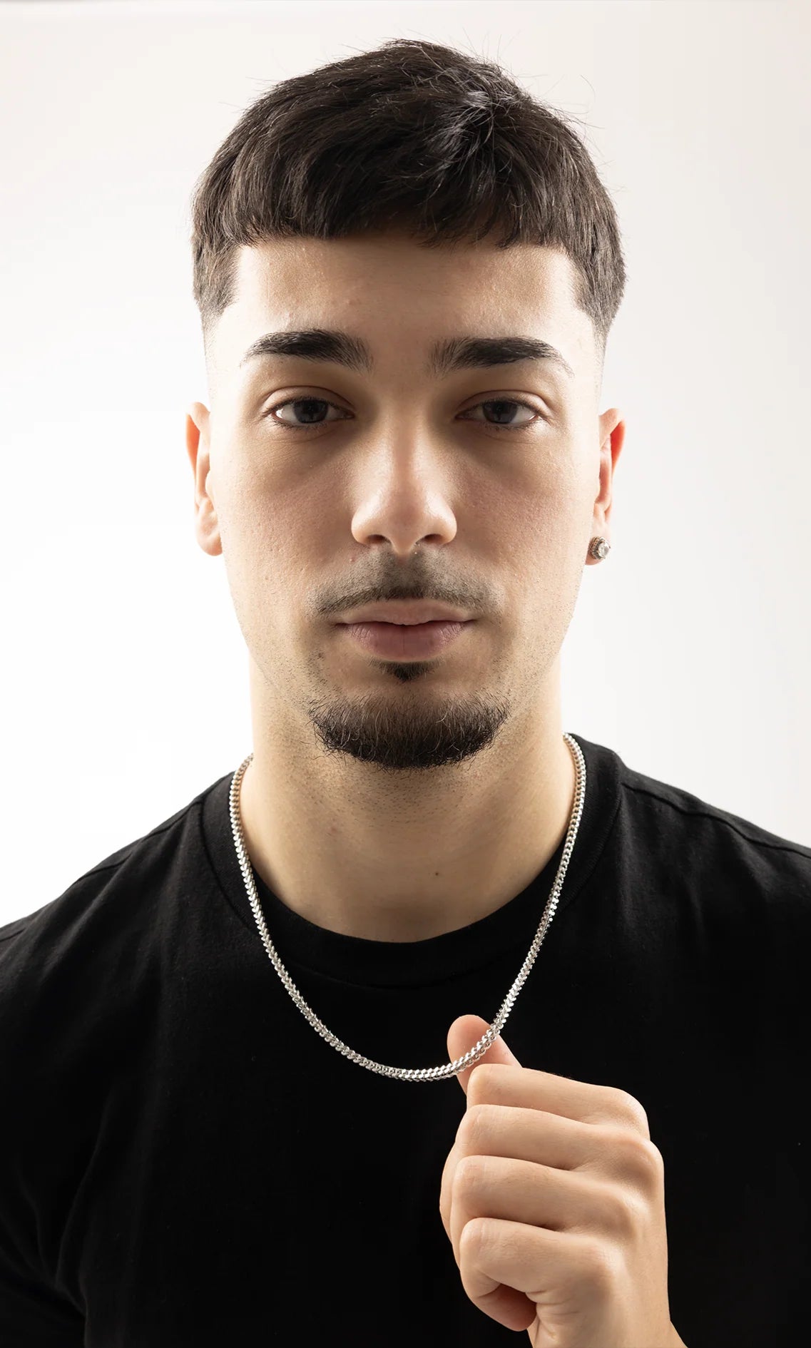 Cadena Franco Plata Italiana 4mm