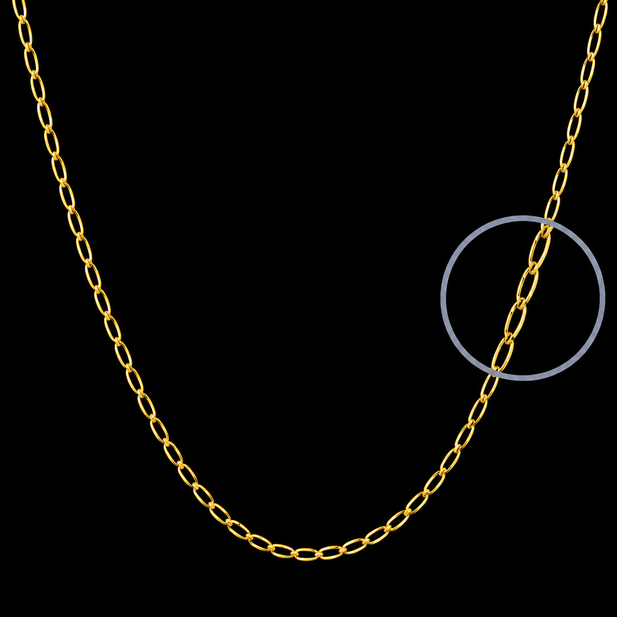 Cadena de oro amarillo bilbao maciza. ancho: 1,2 mm - 9K