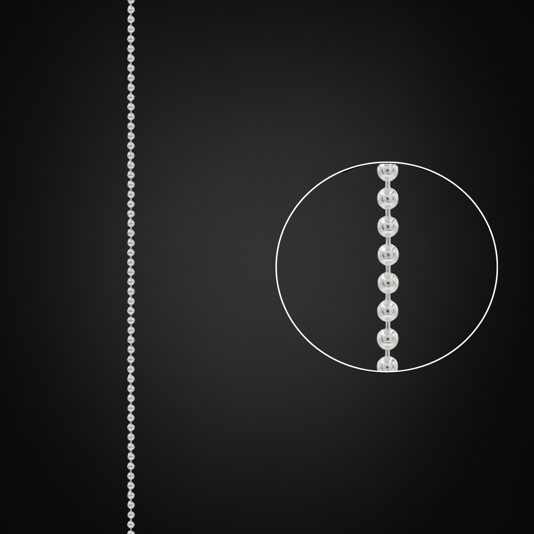 Cadena Bolas Plata Italiana 1,2mm