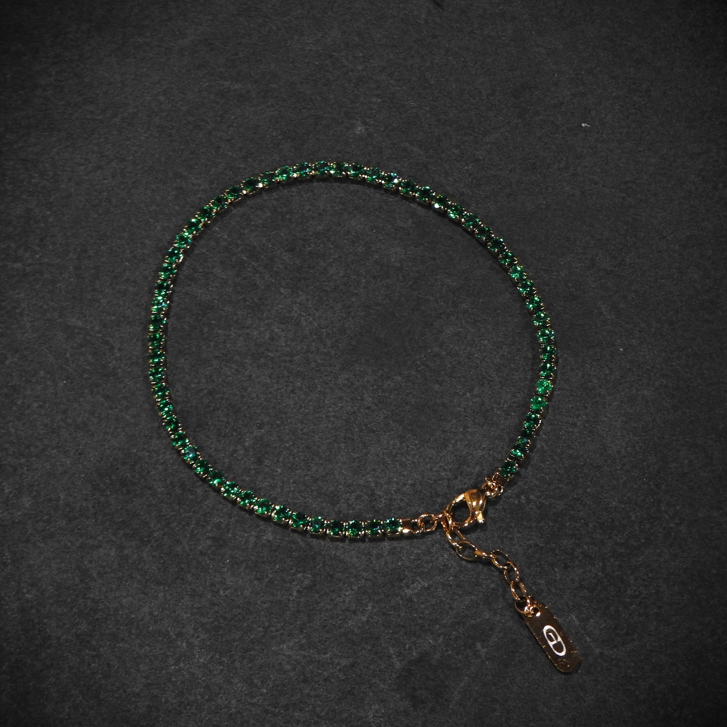 Green Tennis Bracelet
