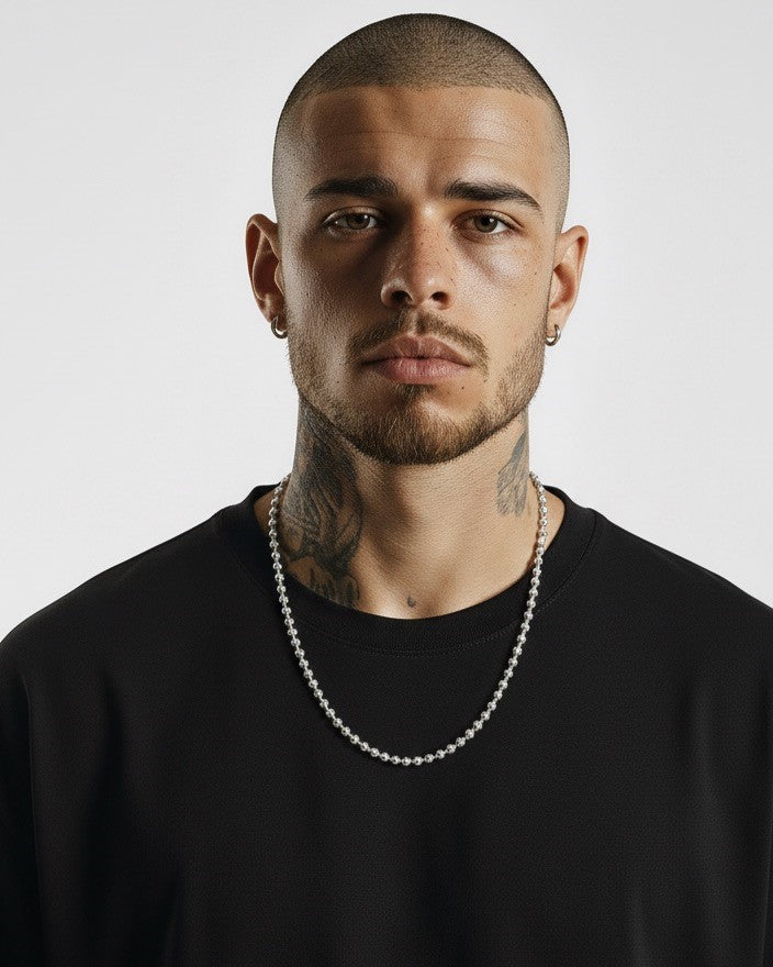 Cadena Bolas Plata Italiana 3mm