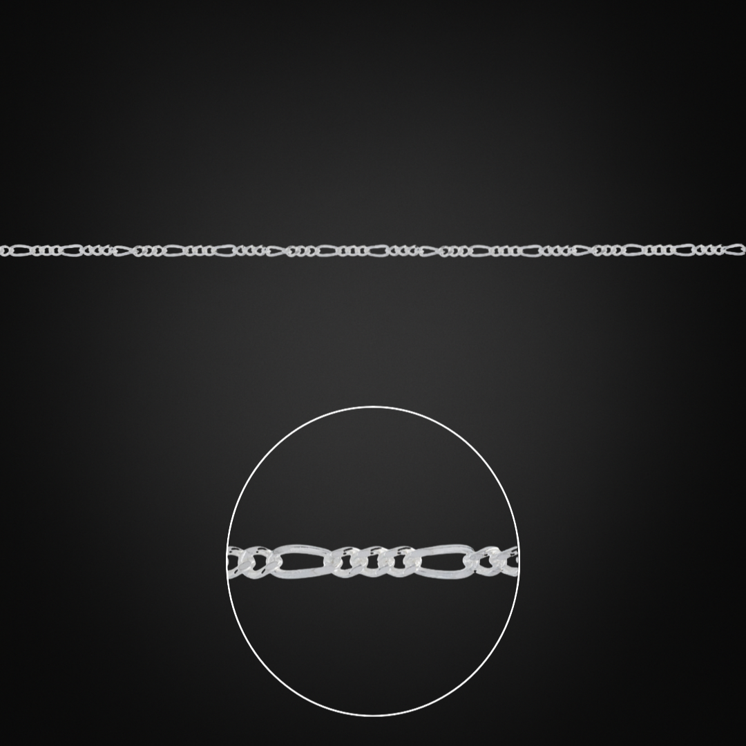 Pulsera Fígaro Plata Italiana 1,4mm