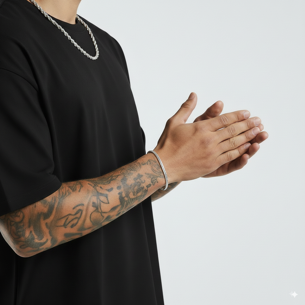 Pulsera Snake Plata Italiana 3mm