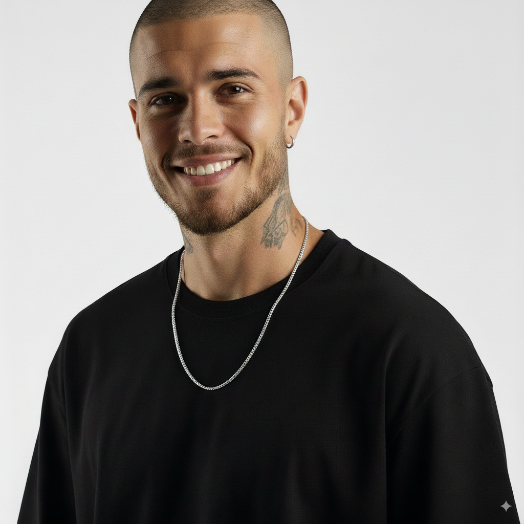 Cadena Veneciana Plata Italiana 4mm