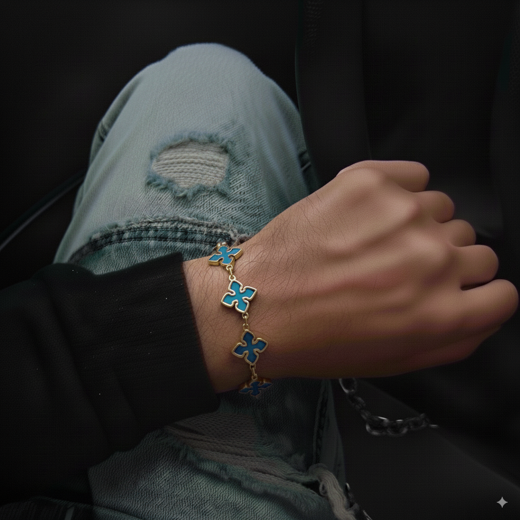 Blue Flower Bracelet