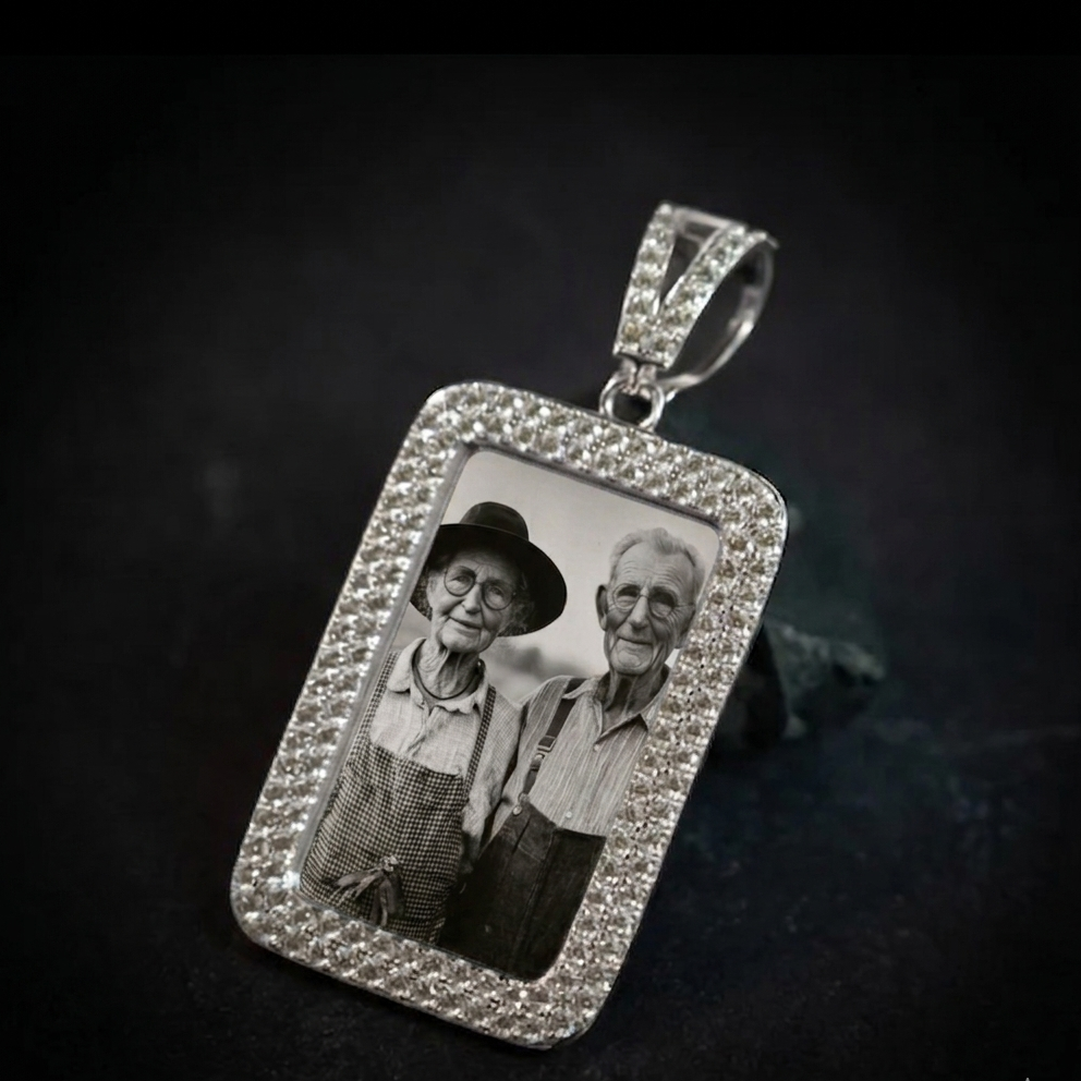 Foto Personalizada Cuadrada Plata