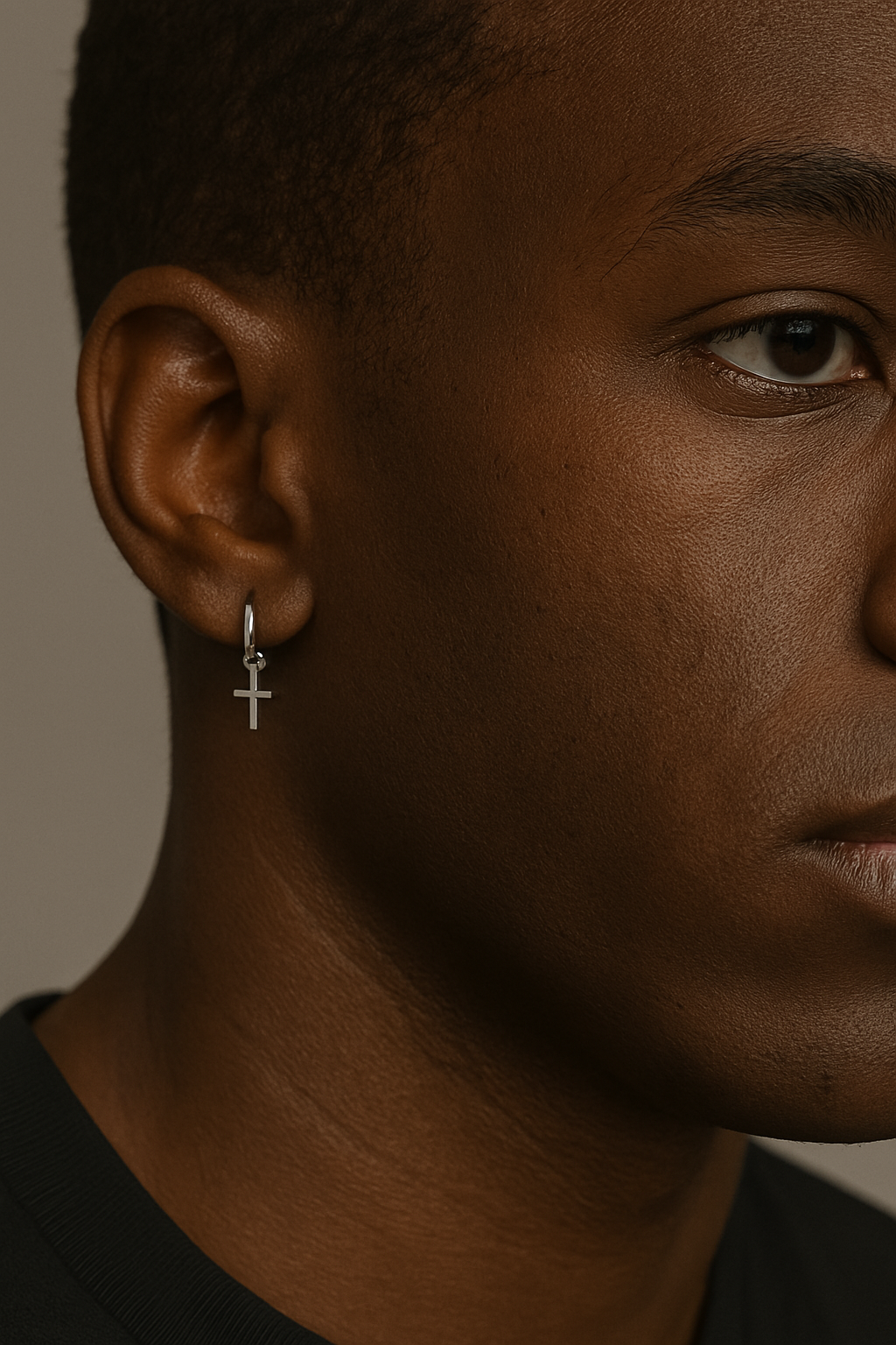 Pendientes cruz Plata