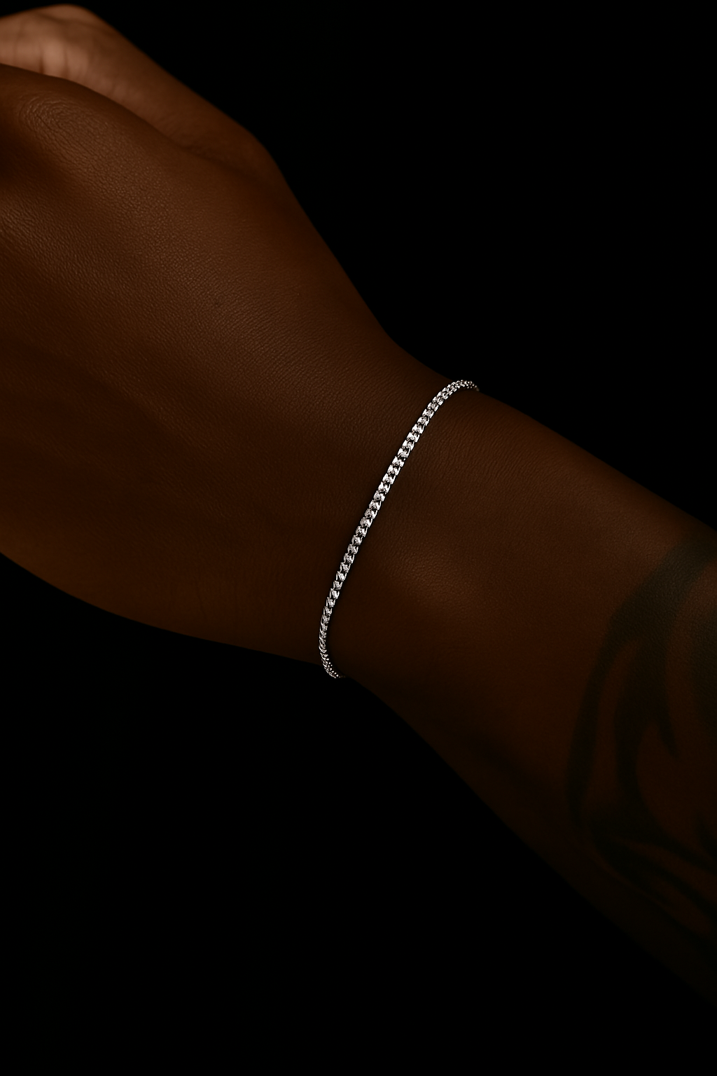 Slim cuban Bracelet Plata