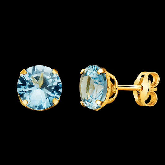 Pendientes de oro amarillo redondos - 18K