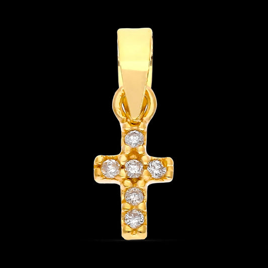 Colgante de oro amarillo diamantes 0.03 cts - 9K