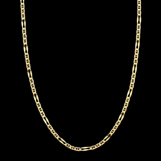 Cadena de oro amarillo ancla 3x1 hueca - 18K
