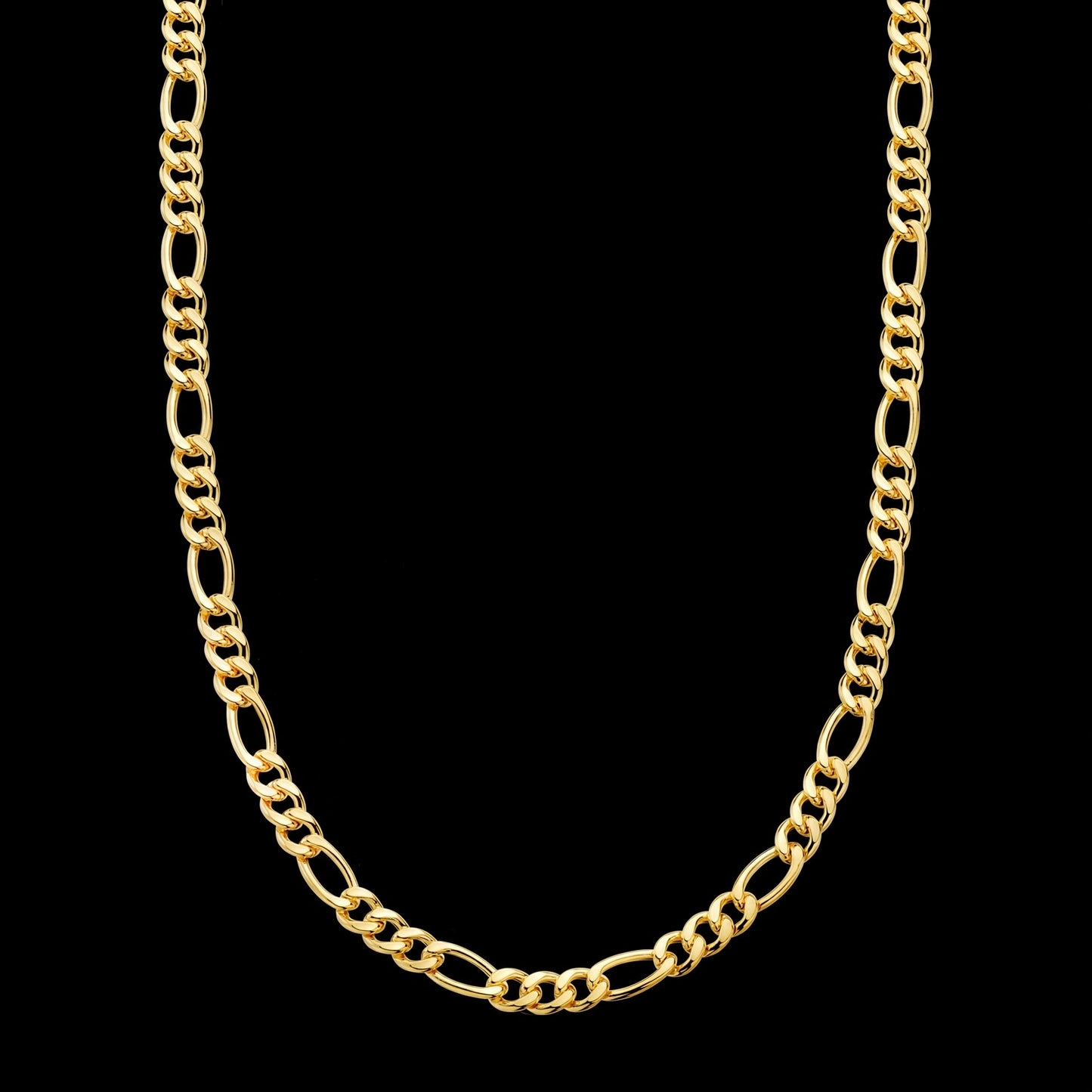 Cadena de oro amarillo hueca eslabon tipo cartier - 18K