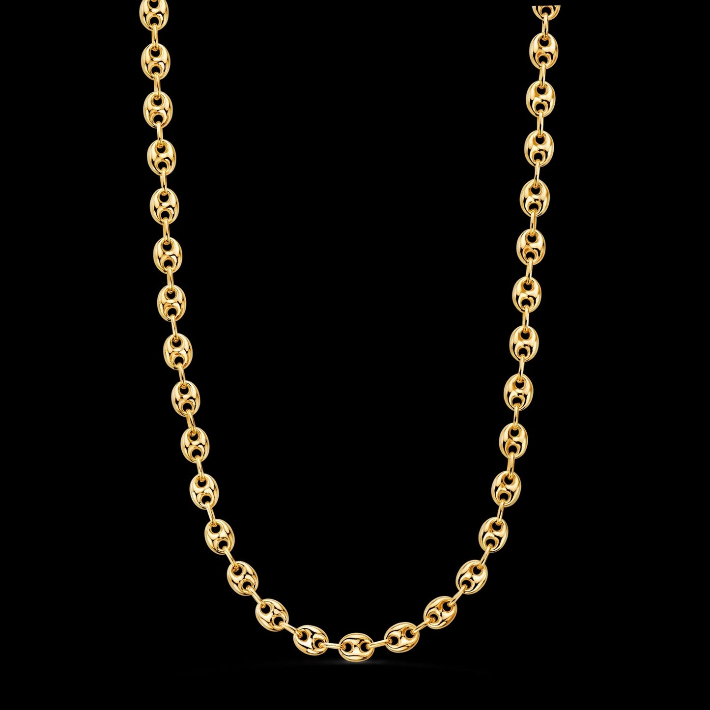 Cadena barco maciza de oro amarillo - 18K