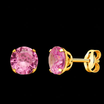 Pendientes de oro amarillo redondos - 18K