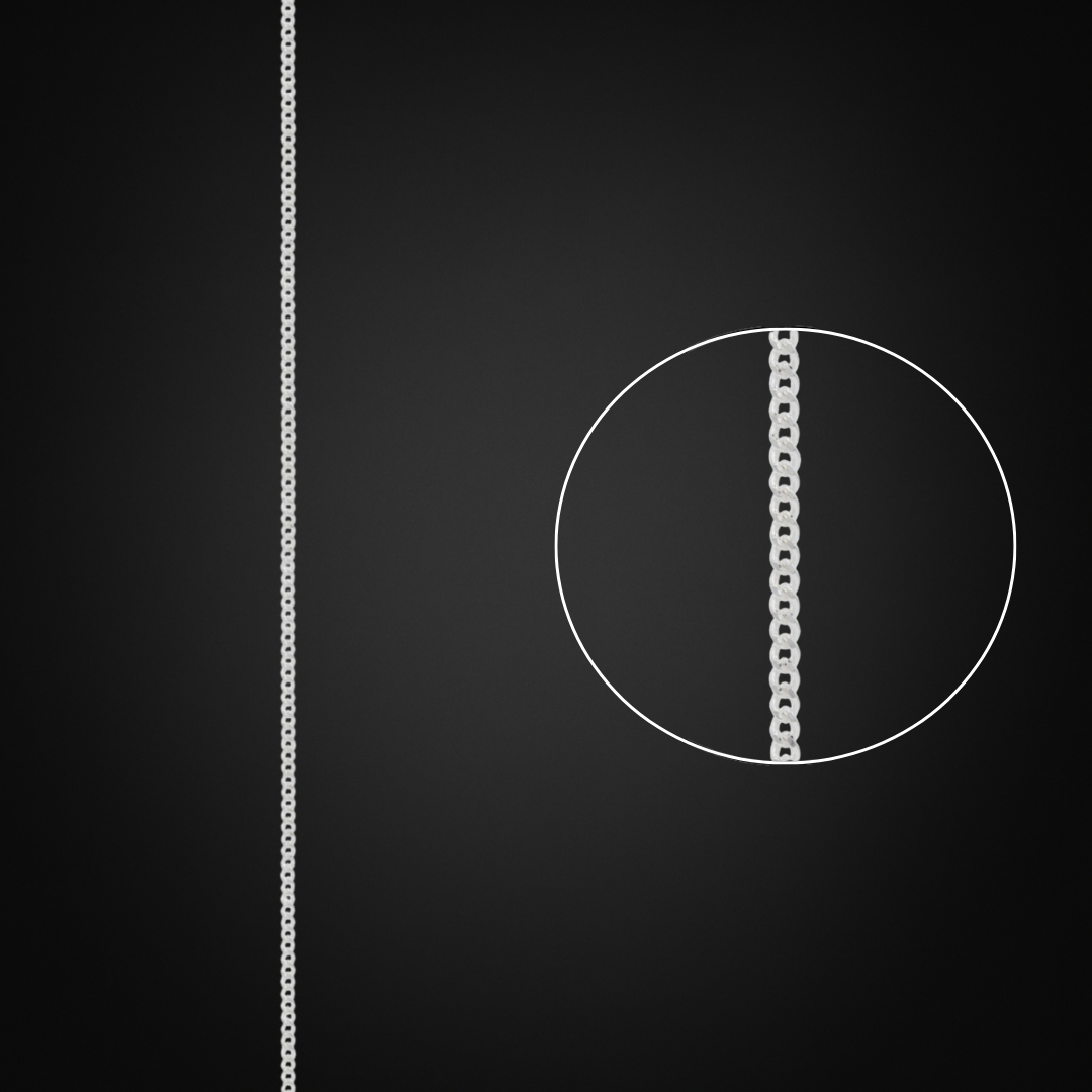 Italian Silver Cuban Chain 1mm