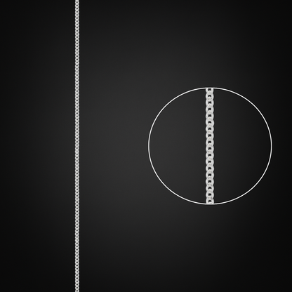 Italian Silver Cuban Chain 1mm