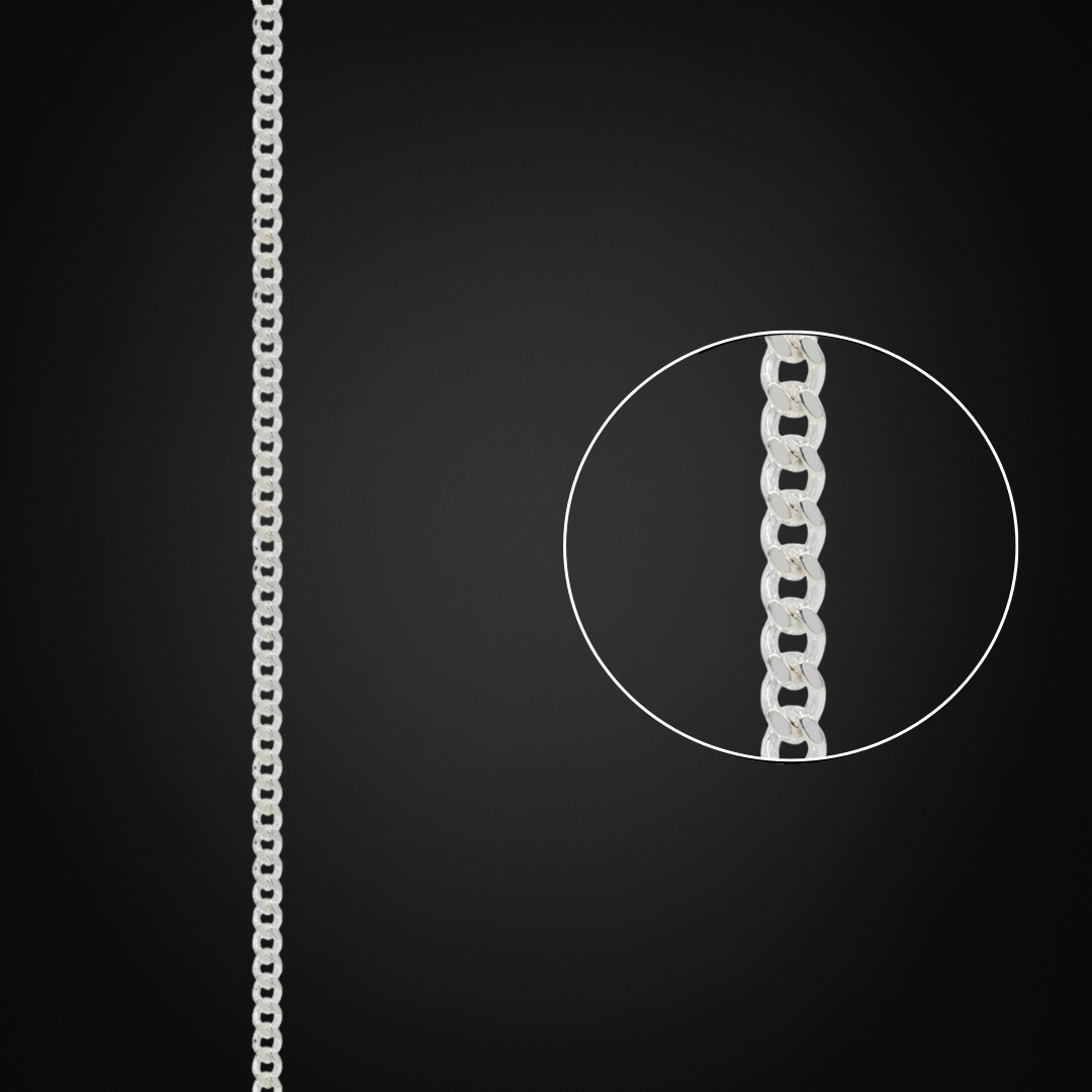 Italian Silver Cuban Chain 2mm