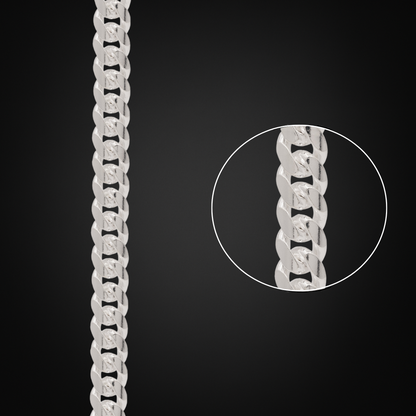 Italian Silver Cuban Chain 6mm