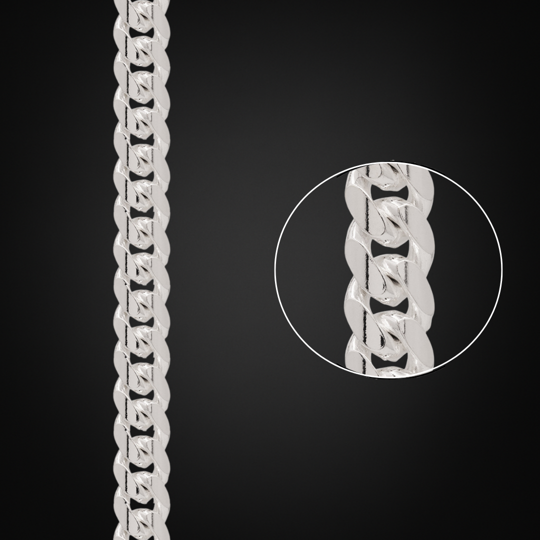 Italian Silver Cuban Chain 9mm