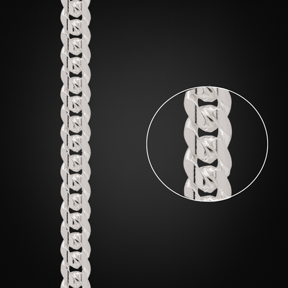 Italian Silver Cuban Chain 9mm