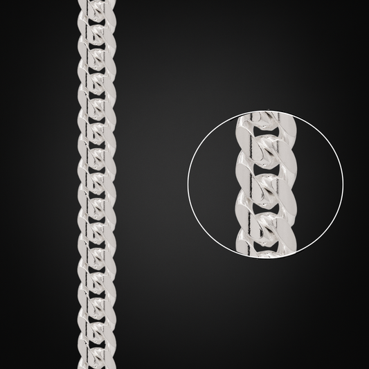Cadena Cubana Plata Italiana 9mm