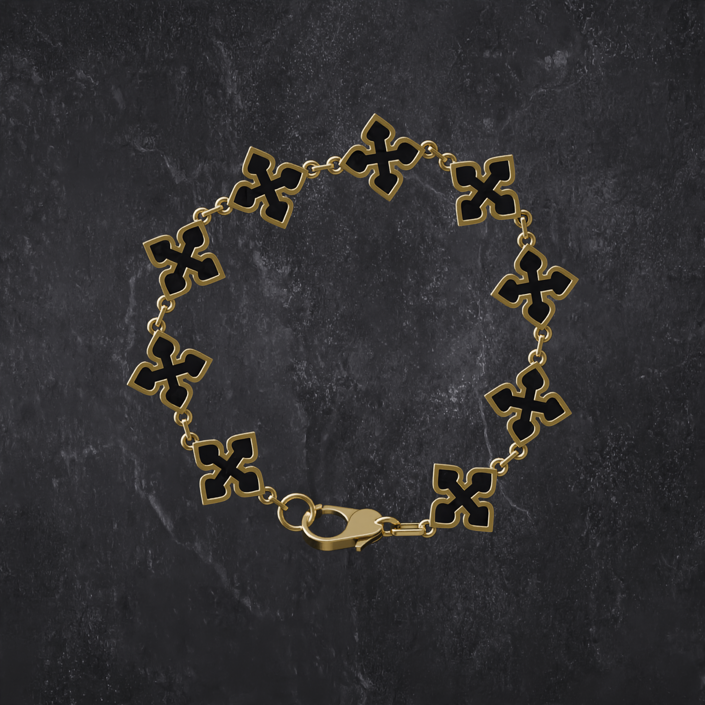 Black Flower Bracelet