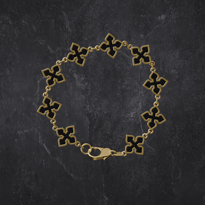 Black Flower Bracelet