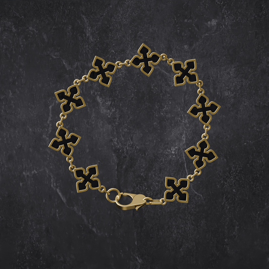 Black Flower Bracelet