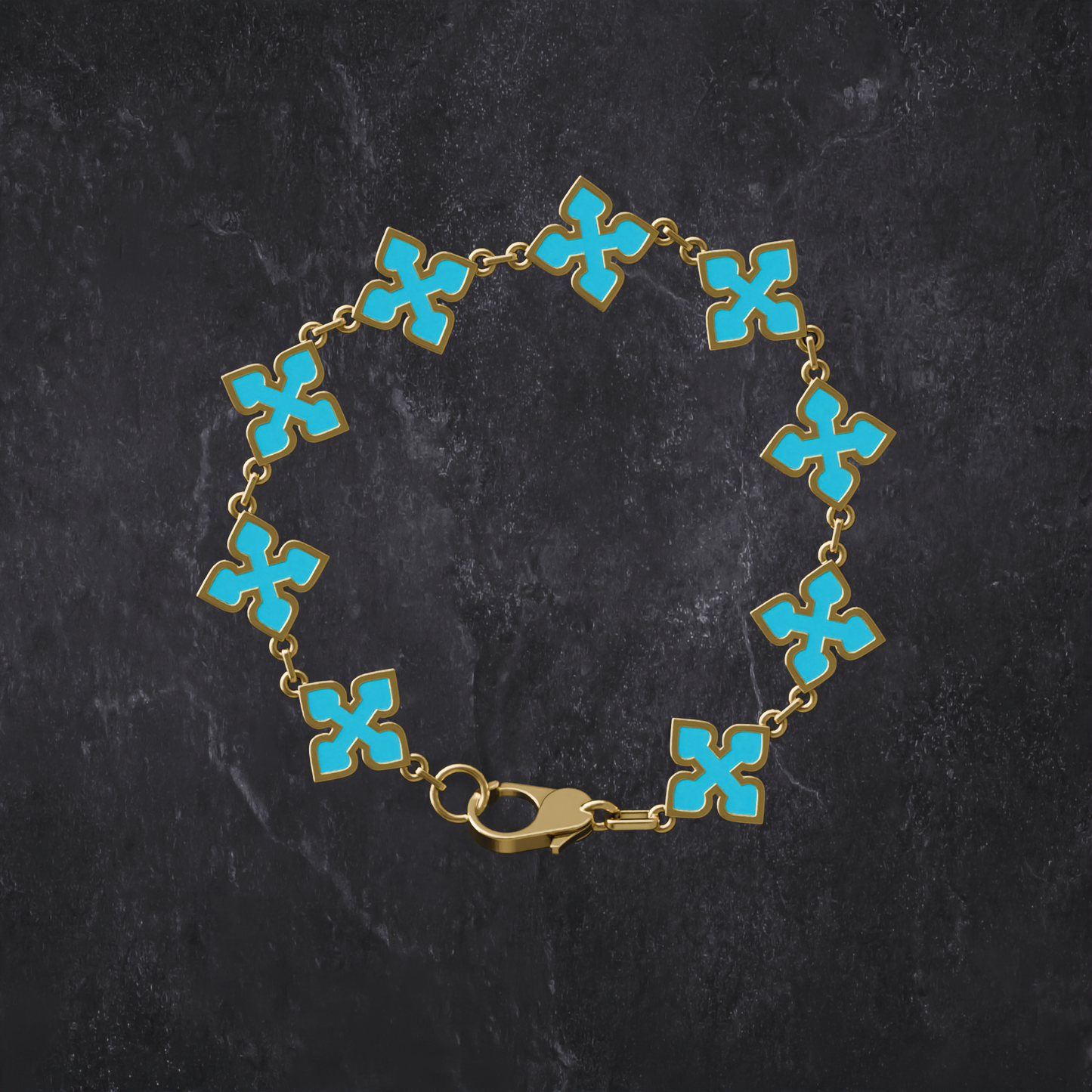 Blue Flower Bracelet