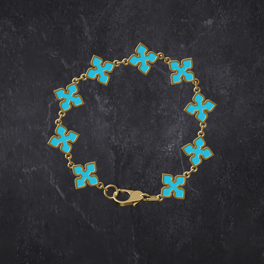 Blue Flower Bracelet