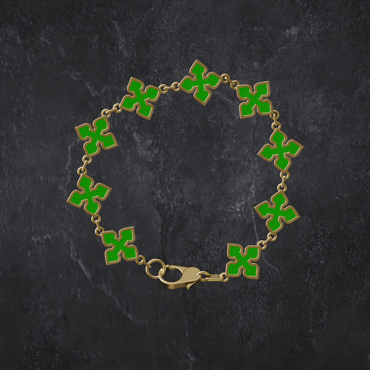 Green Flower Bracelet