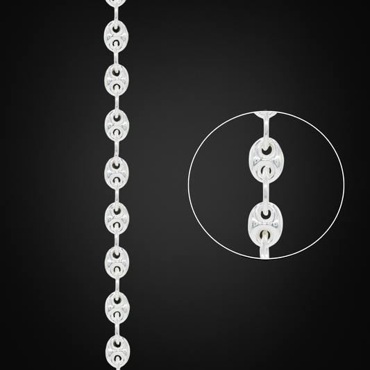 Anchor Puff Plata Italiana 5mm