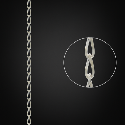 Cadena Cheval Plata Italiana 3mm