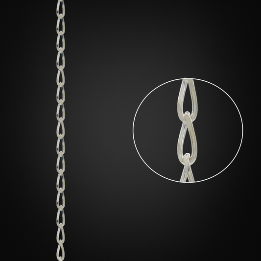 Cadena Cheval Plata Italiana 3mm