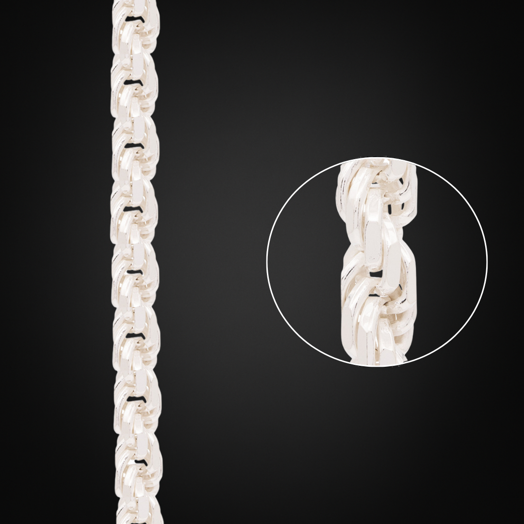 Italian Silver Rope Chain 7mm