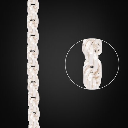 Italian Silver Rope Chain 7mm