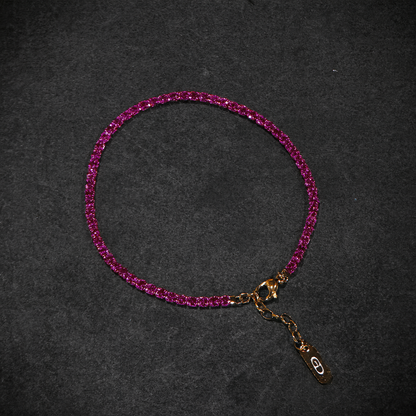 Pink Tennis Bracelet - Gold Dealers
