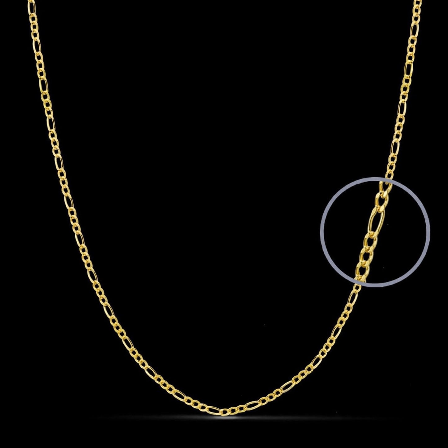 Cadena Cartier hueca de oro amarillo 1,5 mm - 18K