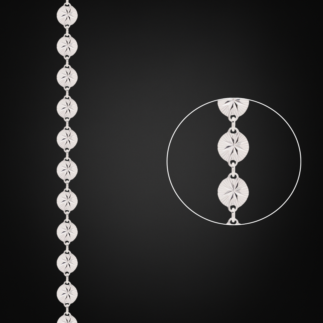 Cadena de Medallas Plata Italiana 5mm