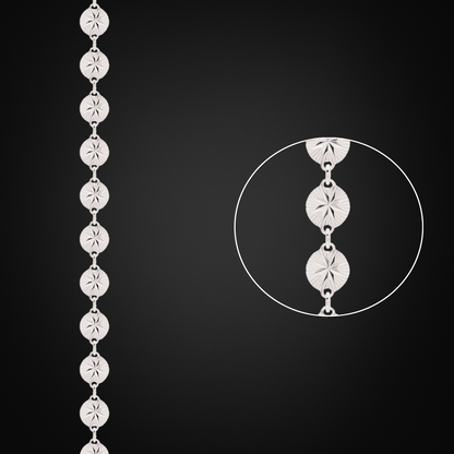 Cadena de Medallas Plata Italiana 5mm