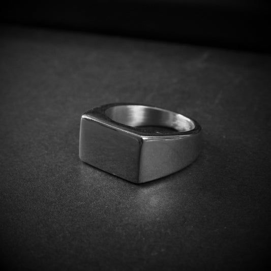 Square Ring Silver