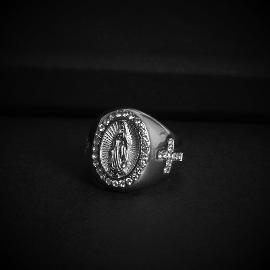 Iced Virgin Ring Plata