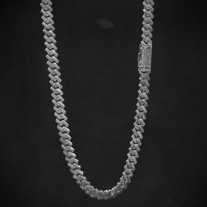 Frosted cuban chain plata
