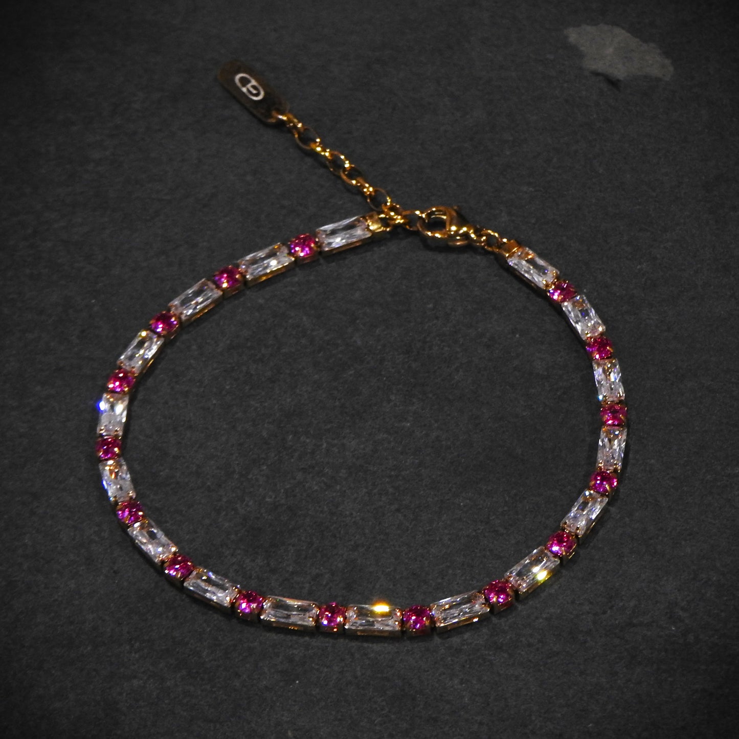 Pink Baguette Bracelet