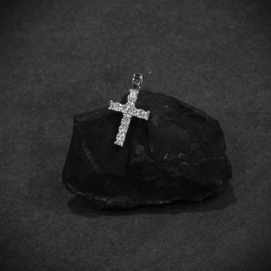 Iced Mini Cross Plata