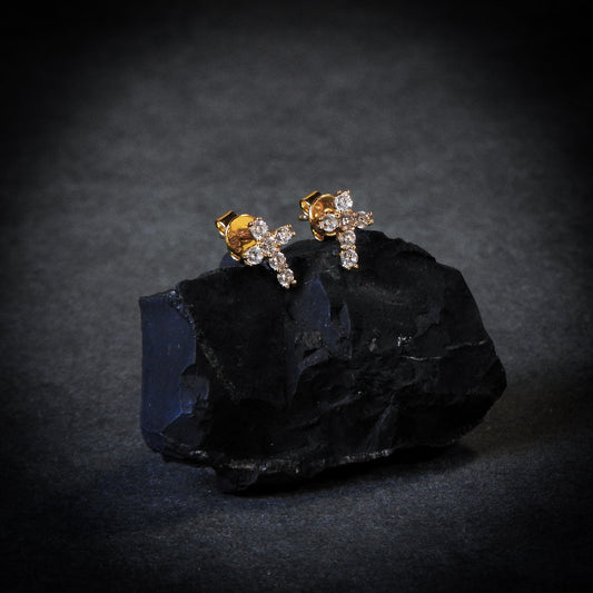Mini Cross Earrings