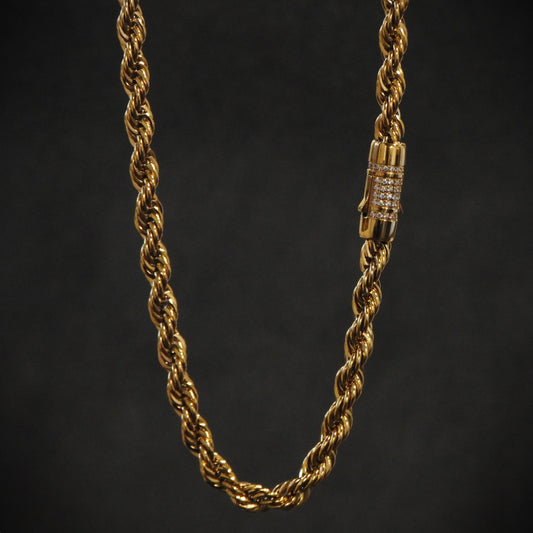Rope Chain Iced Clasp