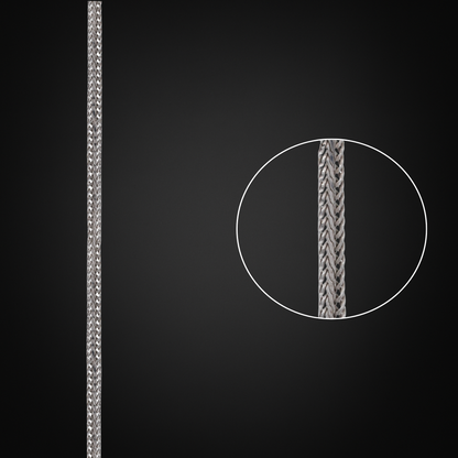 Flat Franco Chain Italian Silver 2mm